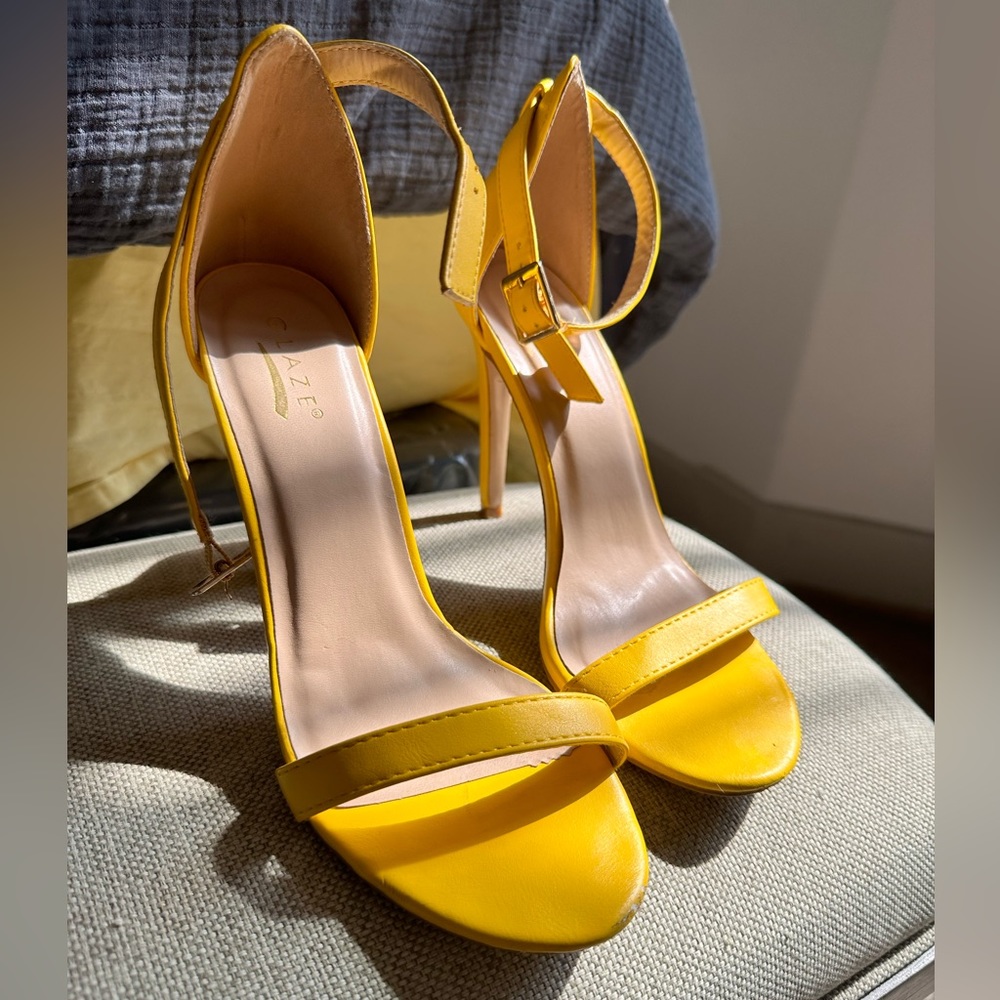 Yellow Strap Heel
